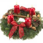 Adventskranz rot